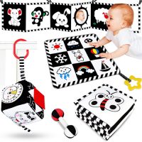 4 Pcs Baby Toys 0-3 Months Black and White High Contrast Newborn Toys